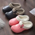 thumbnail image 4 of Zapatillas impermeables para mujer y hombre, zuecos forrados de piel, calzado para jardín de invierno, zapatillas de casa cálidas, mulas para interiores y exteriores, 4 of 8