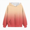 thumbnail image 5 of Staki Cute Hoodies for Teen Girls Trendy Oversized Hooded Sweatshirts Tween Girl Gradient Preppy Clothes 1-14Y(Watermelon Red,9-10 Years), 5 of 5