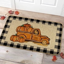 DEXI Front Door Mat Outside Entrance Welcome,24x16 Spring Summer Froral Entryway Doormat Dirt Trapper, Heavy Duty Non Slip Entry Mats for Patio Garage Porch Home Decorative, Bee and Flower
