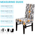 thumbnail image 3 of Dining Chair Cover Set of 6 Stretch Spandex Short Dining Chair Protective Cover Removable Chair Protector Decorative Seat Covers for Dining Room Wedding Banquet Party (Grey+White), 3 of 8