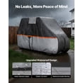 thumbnail image 5 of VEVOR Golf Cart Cover, Full Coverage 2+2/4 Passenger Golf Cart, 420D Waterproof Oxford Fabric Club Car Cover Fits Most Carts Club Car, Yamaha, EZGO, Honda, Silver-Coated Layer & Three Zipper Doors, 5 of 9