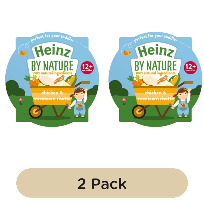 Heinz Chicken & Sweetcorn Risotto Baby Food Tray 1+ Year 200g, British Import (Pack of 2)