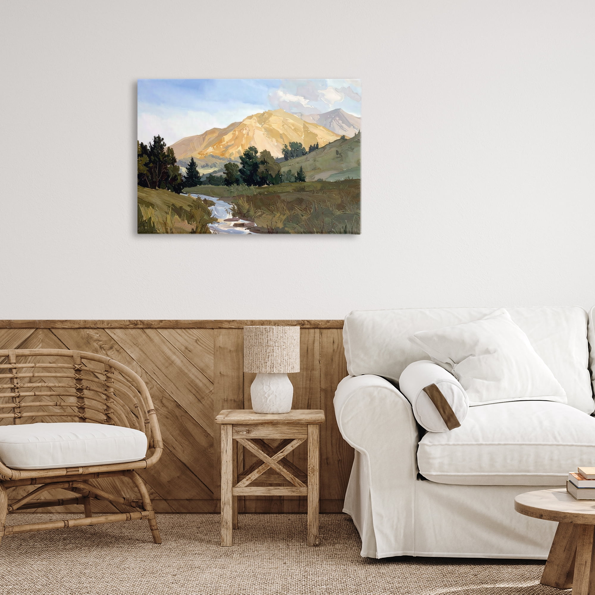 Stupell Industries Mountain Divide Valley Canvas Wall Art, design by Alonza Saunders