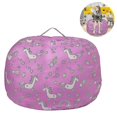 thumbnail image 2 of Kids Stuffed Animal Storage Bean Bag With Carrying, 2 of 4