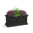 thumbnail image 3 of Mayne Fairfield 24" x 11" x 11" Rectangular Black Self Watering Plastic Window Box Planter, 3 of 15