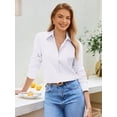 thumbnail image 6 of Vividaire Button Down Shirts for Women Cotton Long Sleeve Dress Shirt Classic Fit Work Business Casual Blouses, 6 of 8