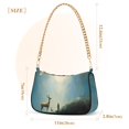 thumbnail image 3 of Deers and Moon PersonWomen Small Shoulder Bag Crossbody Tote Hobo Bags Purse Clutch Handbags with Chain Strap for Women, 3 of 7
