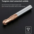 thumbnail image 3 of Gamvdout Ball Nose End Mill Long Tungsten Carbide Cutter CNC Router Bit Milling Tools R0.5 R1 R2 R3 R4 R5 R6 R7 HRC55 2 Flute for Metal, 3 of 7