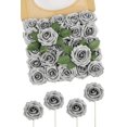 thumbnail image 1 of Flores artificiales N&T NIETING de espuma plateada con purpurina, 25 unidades, 1 of 7