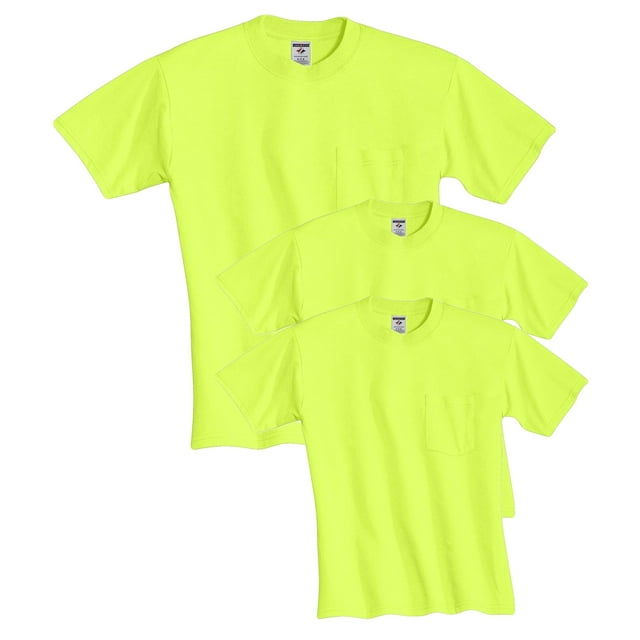 T-Shirts Blancs pour Hommes à Manches Courtes avec Poche, Lot de 3