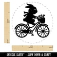 thumbnail image 2 of Rabbit Bunny on Bike Self-Inking Rubber Stamp Ink Stamper - Orange Ink - Medium 1 Inch, 2 of 7