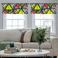 thumbnail image 4 of LALILO Kitchen Curtain Valance Summer Time With Watermelon Rod Pocket Window Curtain 52"x 18" Set of 2, 4 of 5