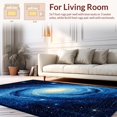 thumbnail image 2 of Flatwoven High Traffic Area Rug, Transitional Space Odyssey Palette, Non Slip, Stain Resistant, Washable Area Rugs for Living Room, Bedroom(Blue, 5X7), 2 of 8