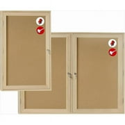 Mastervision Enclosed Cabinet Bulletin Board, 36'' x 48''