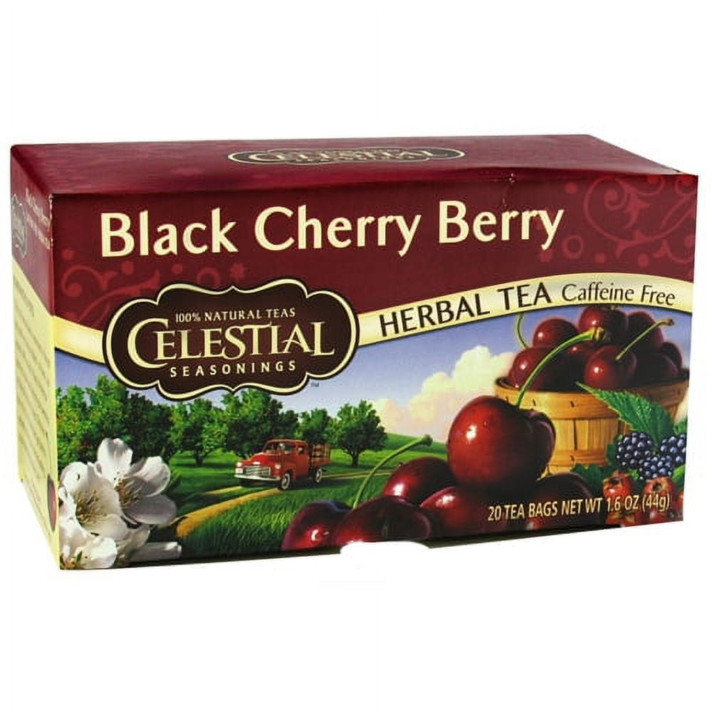 Celestial Seasonings Herbal Tea - Black Cherry Berry - Caffeine Free - 20 Bags - Pack of 3
