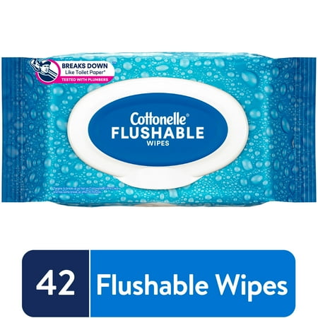 Cottonelle Fresh Care Flushable Wet Wipes, 1 Flip-top Pack (42 Total 