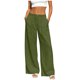 thumbnail image 1 of Pantalones de Cintura Elástica de las Mujeres Color Sólido Casual Bolsillo Pantalones de Pierna Recta para el Uso Deportivo Diario, 1 of 8