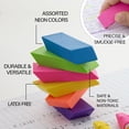 thumbnail image 3 of BAZIC Erasers Neon Bevel Eraser, Latex Free Erasers Set, 12-Count, 3 of 7
