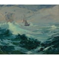 thumbnail image 2 of Franz Bischoff 23x20 Gold Ornate Framed and Double Matted Museum Art Print Titled - Sailing on a Stormy Sea, 2 of 4