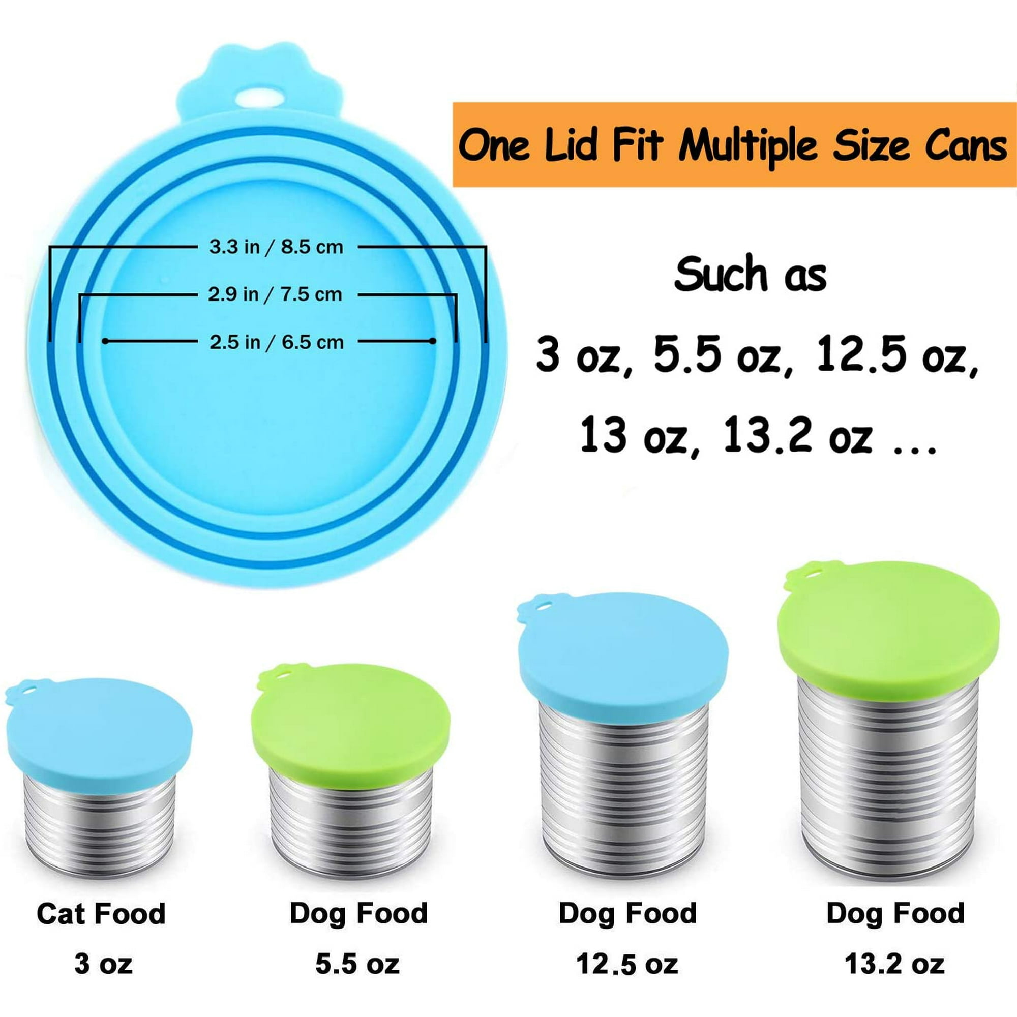 Pet Food Can Cover Silicone Can Lids Blue Green for Dog and Cat Food Universal Size One for 3 Standard Size Food Cans Walmart