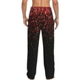 thumbnail image 3 of Xecao Red Glitter1 Men's Straight Lounge Pajama Pants: The Ultimate in Comfortable Sleepwear, 3 of 9