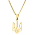 thumbnail image 1 of Ukraine National Emblem Necklace Hollow Jewelry Ukrainian Symbol Necklace, 1 of 5