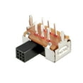 thumbnail image 4 of 10Pcs 5mm Horizontal Slide Switch DPDT 2P2T 6 Terminals Panel Latching, 4 of 5