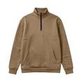 thumbnail image 3 of Hngshg Mens Sweatshirts Trendy Quarter Zip Stand Neck Solid Color Tops Long Sleeve Pocket Pullover Sweatshirts, 3 of 6