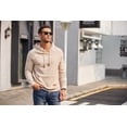 thumbnail image 3 of COOFANDY Men's Casaul Sweatshirt Long Sleeve Drawstring Knit Waffle Solid Hoodies for Men Slim Fit, 3 of 6