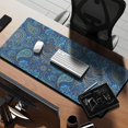 thumbnail image 2 of Long Mouse Pads for Desk,Blue Paisley Pattern Desk Mats on Top Of Desks, Desk Mouse Pad Extra Large with 3mm Non-Slip Base and Stitched Edge for Gaming,Office,Work,Home 35.4"x15.7", 2 of 6
