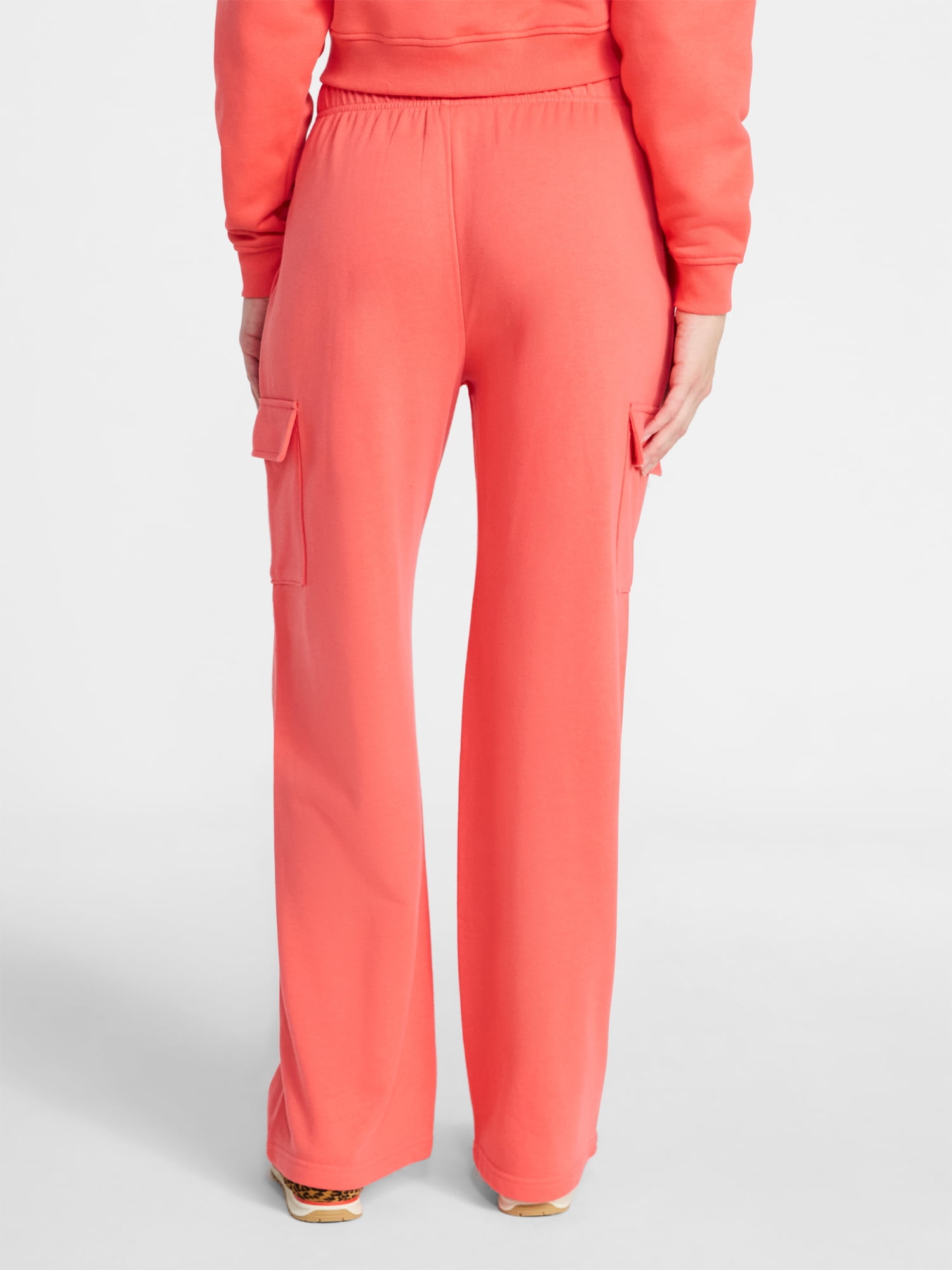 No Boundaries French Terry Cargo Pants, 30" Inseam, Women's XXS-XXL