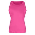 thumbnail image 4 of UoCefik Women Tank Tops Summer Sleeveless Basic Cami Top Shirt Slim Knit Ribbed Racerback Blouses Hot Pink S, 4 of 5