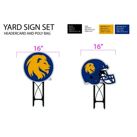 2 Pack of Team Fandom Yard Signs with Assorted Local Graphics