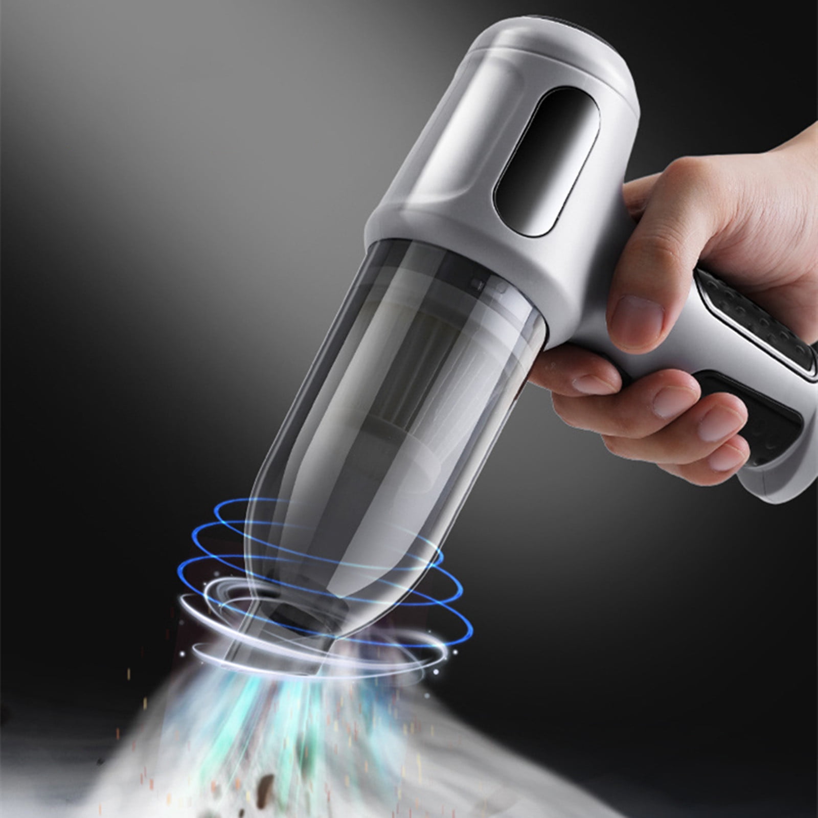 Gnmfd Handheld Car Vacuum Cleaner, Strong Suction 6000Pa, Rechargeable Wireless Portable for Dry Wet Cleaning, Dust, Debris, Pet Hair Removal for Vehicles, Home, Office, Compact Lightweight Design