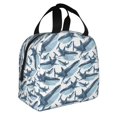thumbnail image 2 of Fotbe Cute Shark Bolsa Térmica con Estampado y Forro de Aluminio Grueso Bolsa de Almuerzo con Bolsillo Frontal para Hombres y Mujeres, Ideal para Trabajo, Escuela, 2 of 8