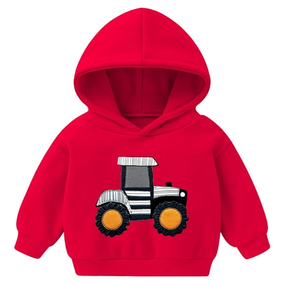 Zshosam Youth Sweatshirts Hoodies Boys Toddler Boy Hoodie Fall Clothes Kids Cute Sweatshirts Size 3T 4T,(Red 3-4 Years)