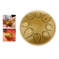 thumbnail image 1 of Steel Drum 6 pulgadas 8 notas Drum con bolsa, mazos Finger dorado perfke 1 tambor de lengua de acero de 6 pulgadas, 1 of 9