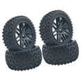 thumbnail image 4 of kusrkot 8Pcs Front Rear Tyre Set 12mm Hex for Wltoys 1:14 RC Truck Replacement Parts, 4 of 9
