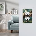 thumbnail image 5 of Fotbe Green Forest Dinosaur Print Duplex Receptacle Wall Plate, 1-Gang 5.0" x3.0" Wall Outlet Covers, Dual Outlet Faceplates Covers, Color-matched Screws Included-Style S, 5 of 6