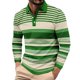 thumbnail image 1 of Blusa y camisa de manga larga con cuello vuelto para hombre, informal, a la moda, con estampado de rayas y botones, de poliéster., 1 of 7