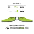 thumbnail image 3 of Superfeet All-Purpose Support High Arch Insoles (Green) - Trim-To-Fit Orthotic Shoe Inserts - Professional Grade - Men 15.5-17, 3 of 6