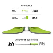 Superfeet All-Purpose Support High Arch Insoles (Green) - Trim-To-Fit Orthotic Shoe Inserts - Professional Grade - Men 15.5-17