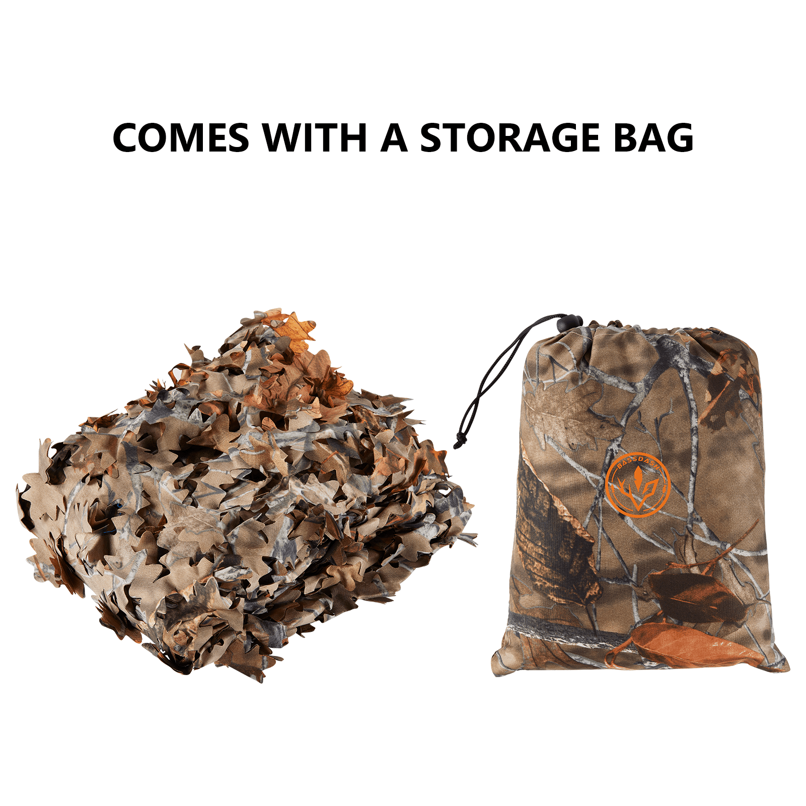 BASSDASH Camo Netting Camouflage Mesh Water Resistant for Hunting Blind Party Decoration Sunshade Shooting Tree Stand Cover