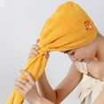 thumbnail image 2 of vnanda Dry Hair Hat Soft Hair Towel Twist Quick Drying Water Absorbent Buckle Design Embroidery Solid Color Secure Fit Hair Wrap Hair Drying Towel, 2 of 8