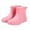 Pink, variant on Xfvqtps Womens Ankle Rain Boots Waterproof Slip Resistant Solid Color Thick Sole Casual Outdoor Garden Work Boots