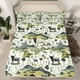 thumbnail image 2 of jejeloiu Bohemian Highland Cow Queen Sheet Sets,Rustic Western Farmhouse Flat Sheet,Natural Scenery Queen Fitted Sheet For Boys Girls,Ultra Soft Home Decor,4pcs, 2 of 7