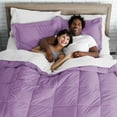 thumbnail image 4 of Bare Home Ultra-Soft Premium 1800 Series Goose Down Alternative Comforter Set - Hypoallergenic - All Season - Plush Fiberfill, Twin Extra Long (Twin/Twin XL, Lavender), 4 of 6