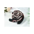 thumbnail image 5 of INSPIRE CHIC Women's Retro Leopard Pleated Rhombus Scarf Neck Scarves Neckerchief Red Black, 5 of 5