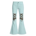 thumbnail image 4 of XIYON Girls Flare Pants High Waist Bell Bottoms Kids Stylish Casual Trousers with Pockets for Daily Wear 11-12 Years, 4 of 4
