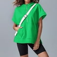 thumbnail image 5 of Ruyang Womens Oversized Short Sleeve Half Zip Hoodies 2024 Fashion Summer Sweatshirts with Pockets Dressy Casual Fashion Pullover Tops, 5 of 5